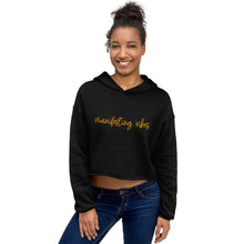 manifesting vibes crop hoodie