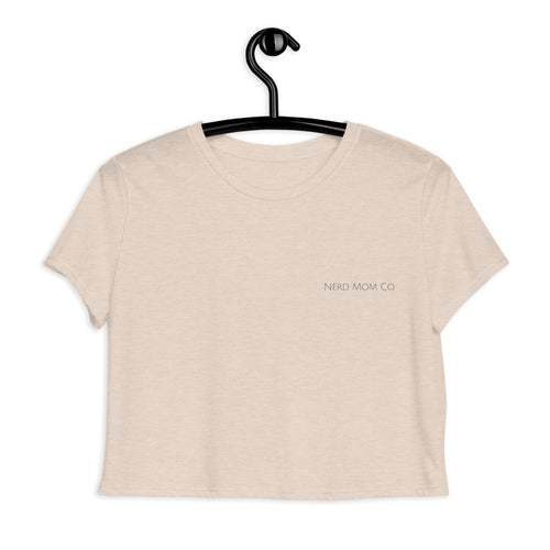 nerd mom co. crop tee