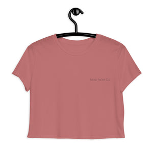 nerd mom co. crop tee